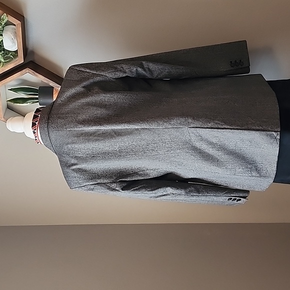 Calvin Klein Herringbone One-Button Blazer - Size 14 - Picture 2 of 10